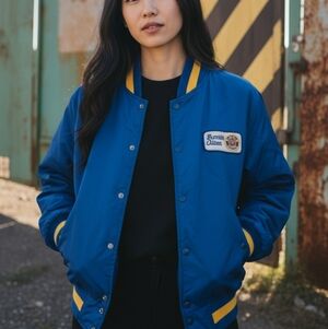 Vintage DeLONG Sportswear Blue Varsity Jacket